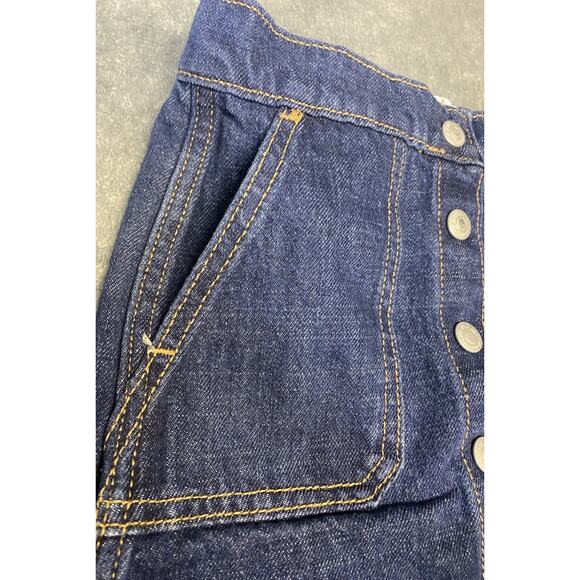 Old Navy Girls Jean Skirt Snap Front Adjustable Waist Size S 6/7 Denim Skirt - Picture 3 of 11